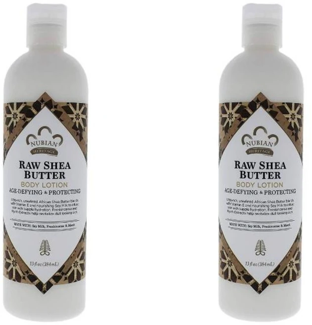 Nubian Heritage 누비안 헤리티지 로 시어 버터 바디 로션 384ml 2팩 - 쿠팡