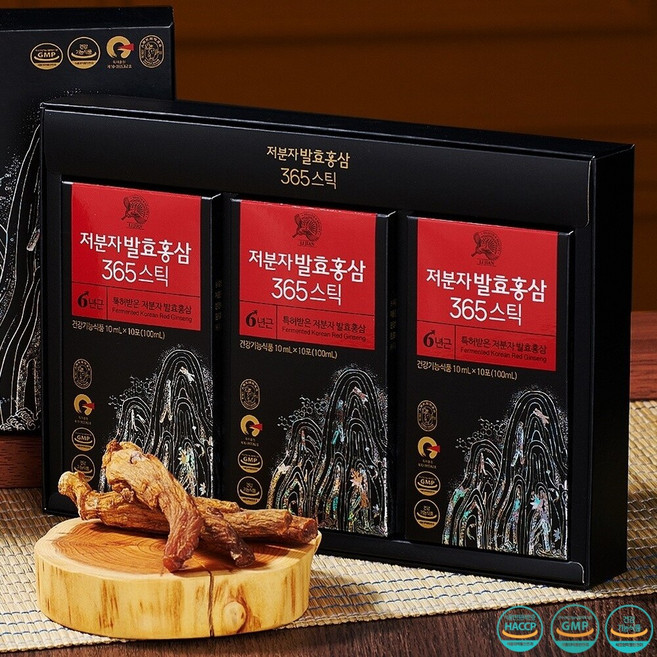 발효홍삼스틱 6년근 홍삼달임액 홍삼활력 저분자365 30포, 1개