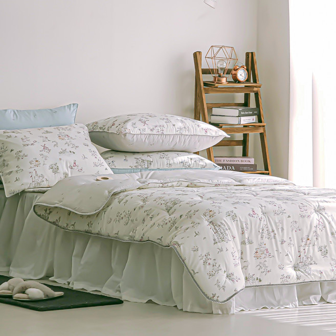 Alice 앨리스야 부드러운 포근한 옥수수솜 콜라겐 텐셀 간절기 침구 이불세트 [국내산]