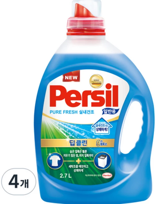 퍼실 퓨어 프레쉬 플러스 일반용 액상세제 본품, 2.7L, 2개 - 쿠팡