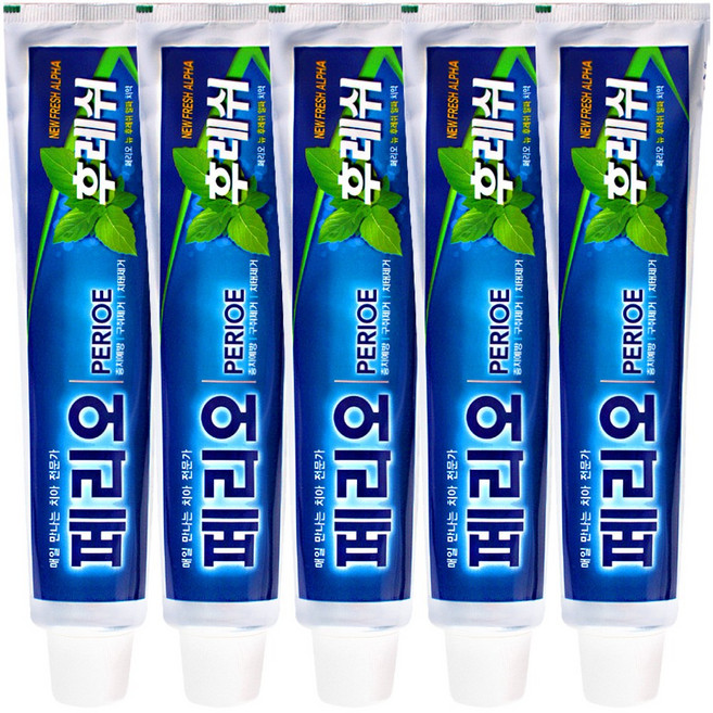 페리오 뉴 후레쉬 알파 150g 치약 목욕탕 사우나 업소용 5개