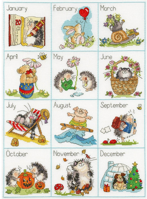 영국 십자수패키지-XMS15-Calendar Creatures 십자수패키지