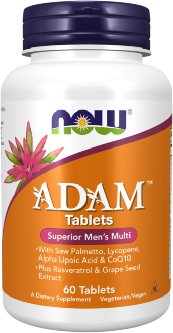 NOW Foods Adam男性綜合維他命錠, 60顆, 1罐