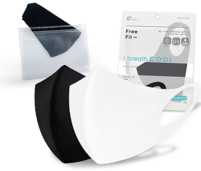 아이브레스쿨 항균 연예인 패션 마스크 블랙 파우치포함 숨쉬기편한