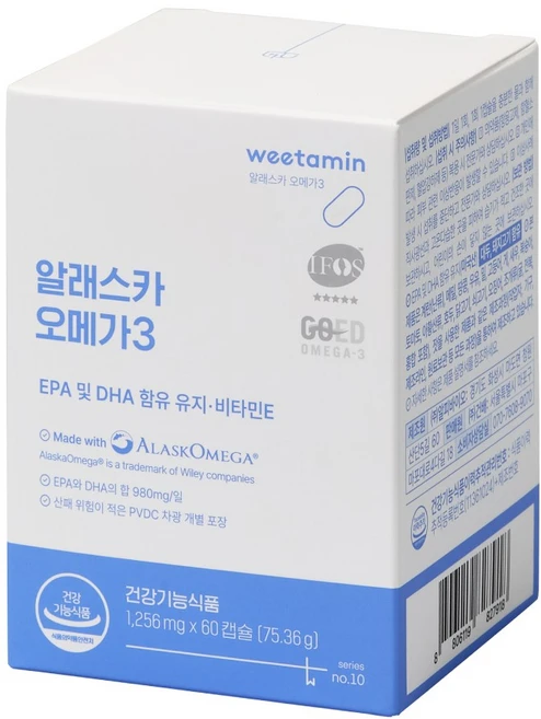 위타민 알래스카 오메가3 비린내없는 rTG 레몬향 혈행개선 눈건강, 1박스, 60정 - 쿠팡