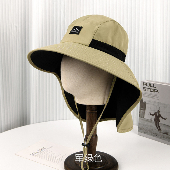 長披肩防曬登山帽 排汗透氣漁夫帽