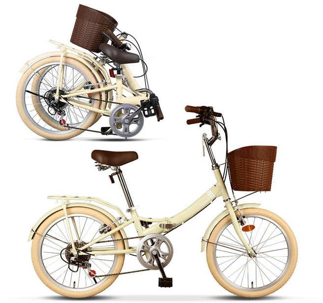 BIMAX 접이식 미니 벨로 자전거 20 LANCE, 아이보리, 140cm, 1개