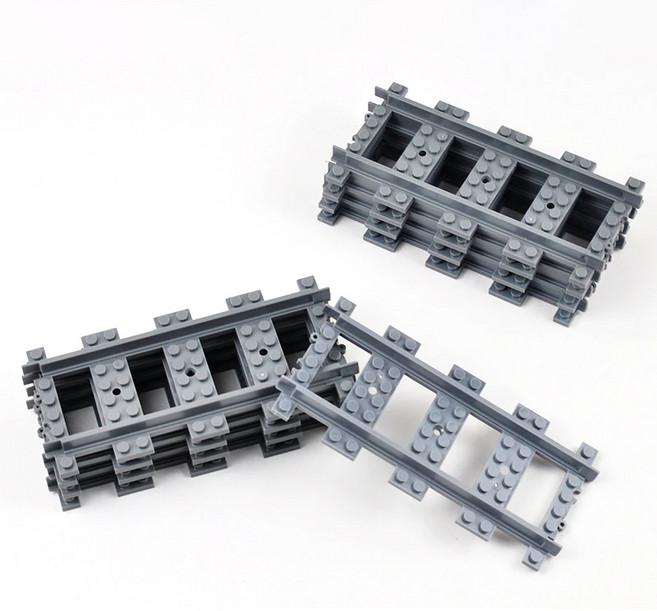 요고요 블록 기찻길 철도 레일 기차 트랙 [낱개판매상품], 직선 트랙, 1개