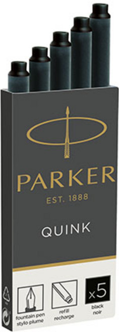 파카 만년필 스텐다드 잉크 카트리지 5개입 3칼라, 블루