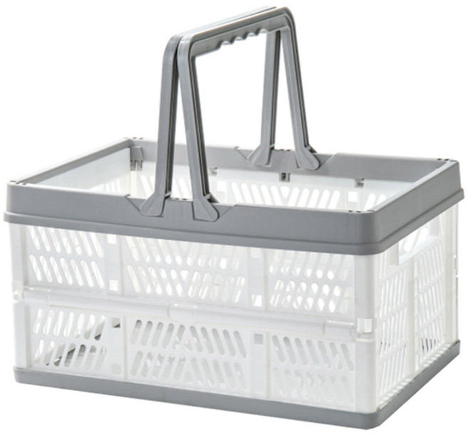 SHC 다용도 접이식 정리&보관바구니 - 소형 / 중형 / 대형, 그레이, 1개