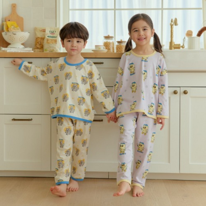 아이숲 스프링프렌즈 모달 오버핏 실내복 상하의 세트