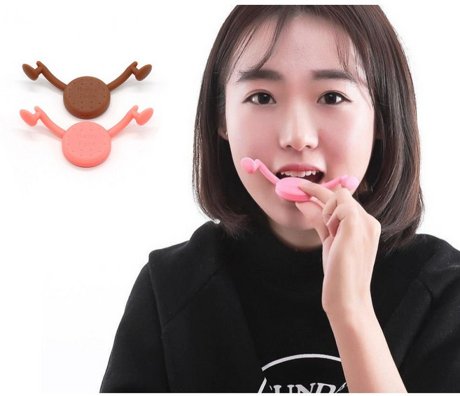 입꼬리 보조개 교정기 얼굴미소 올리기 웃음 스마일 미소 유지기 1+1 소프트 1개(핑크)1+하드 1개(브라운), 1개, 핑크+브라운
