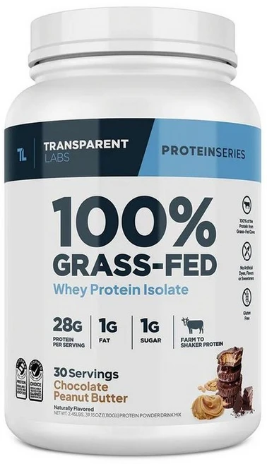 트랜스패런트 랩스 100% 그래스페드 초콜릿 땅콩버터 분리유청단백질 1.1kg, 1개 - 쿠팡