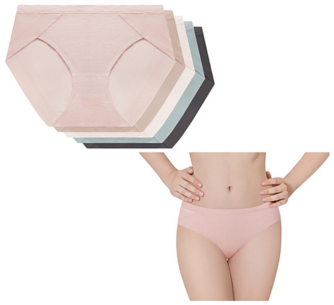 통기성좋고 조임없이 부드러운 밴드 트라이엄프여성인견팬티 5매