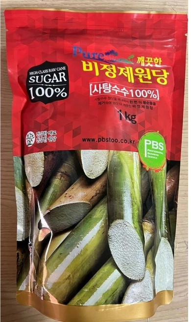 남태평양 피지섬 사탕수수 비정제원당 1kg(천연 사탕수수분말100%), 1개 - 쿠팡
