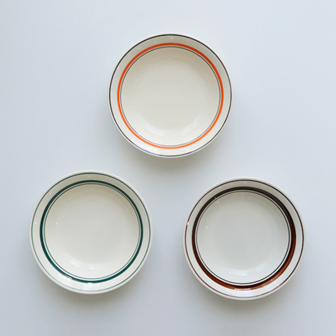 큐스토어 카네수즈 스노우 톤 시리즈 - 디저트 후르츠 스프 볼 접시 그릇 1호 (S), 1개, 오렌지