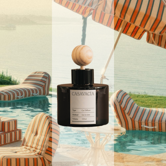 카사바시아 남자 여자 차량용 방향제 디퓨저 카 자동차, 애프터눈 스윔, 1개