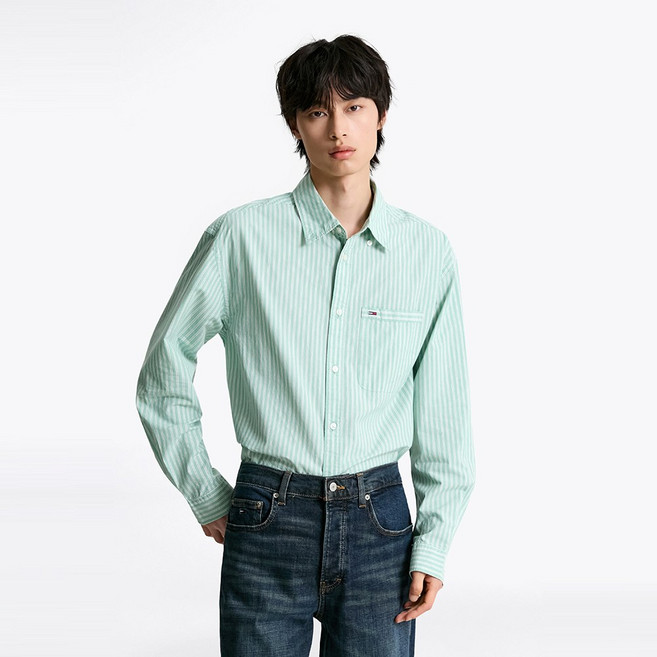 타미힐피거 포플린 패턴 셔츠 (T32F7WSH13TMT1MAS)