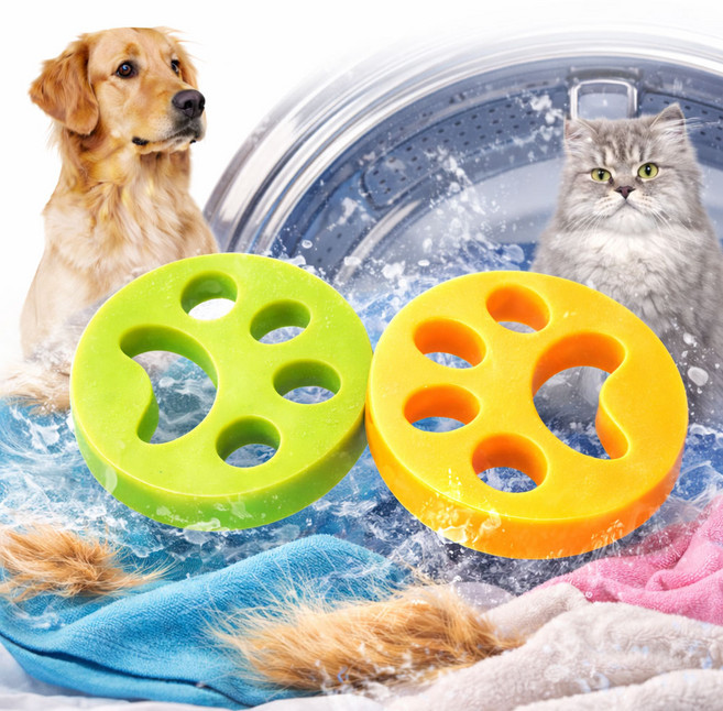 애완동물 털제거 세탁볼 1+1, 1개, 그린+옐로우 1세트(2개입)