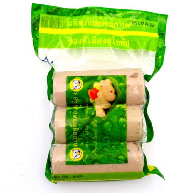 태국소시지 씨암푸드 무여소시지 태국전통샐러드소시지, 370g, 3개