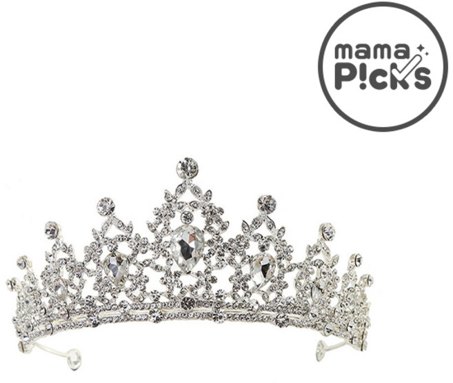 마마픽스 셀프 웨딩 브라이덜샤워 티아라 왕관, 1p, 티아라03-퀸