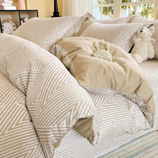 다이에나 이불 40수 순면 커버 단품 사계절 LOVE, 카키