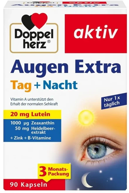도펠헤르츠 액티브 아우겐 엑스트라 태그 + 나트 루테인 20mg 캡슐, 1개, 90정 - 쿠팡