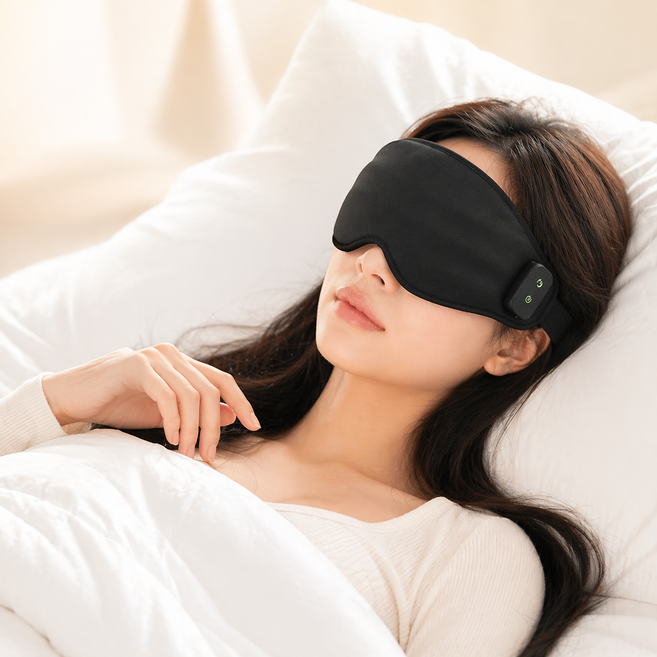 아이노우 무선 온열 안대 비접촉 눈에 안닿는 온열찜질기, 블랙, EWE-M3