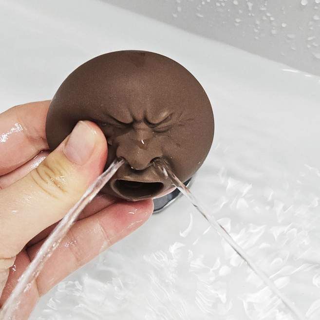 리빙릿 콧물발사 물총 엽기 얼굴 콧구멍 웃긴 말랑이 스퀴시, 1개, 브라운