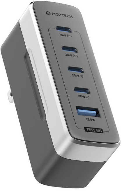 MOZTECH 75W 氮化鎵充電器, 1個