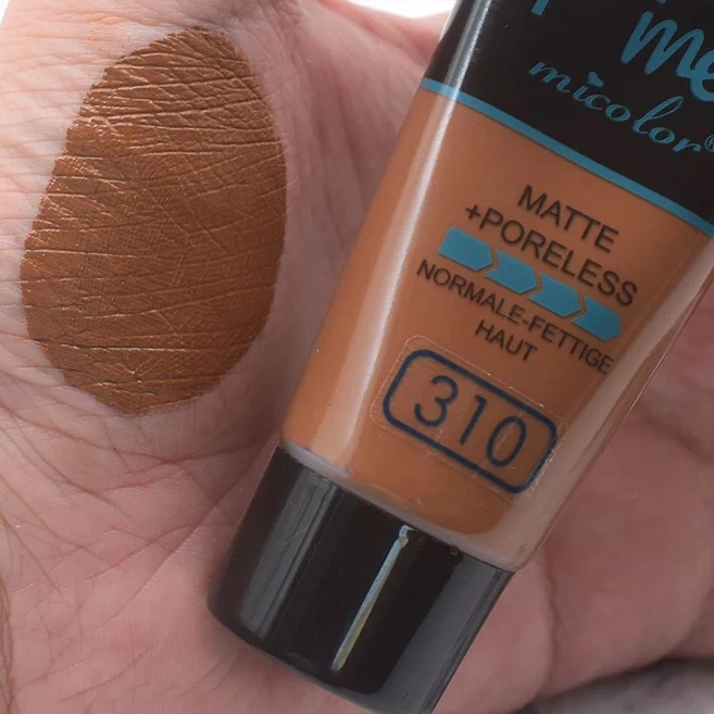 Fit Me 어두운 피부 베이스에 더 적합 메이크업 파운데이션 24ml 풀 커버리지 블랙 여성 컨실러 방수, 03 FTI-310