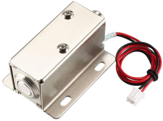DC6V 도어락 잠금장치 푸쉬풀타입 전자 솔레노이드, 1개