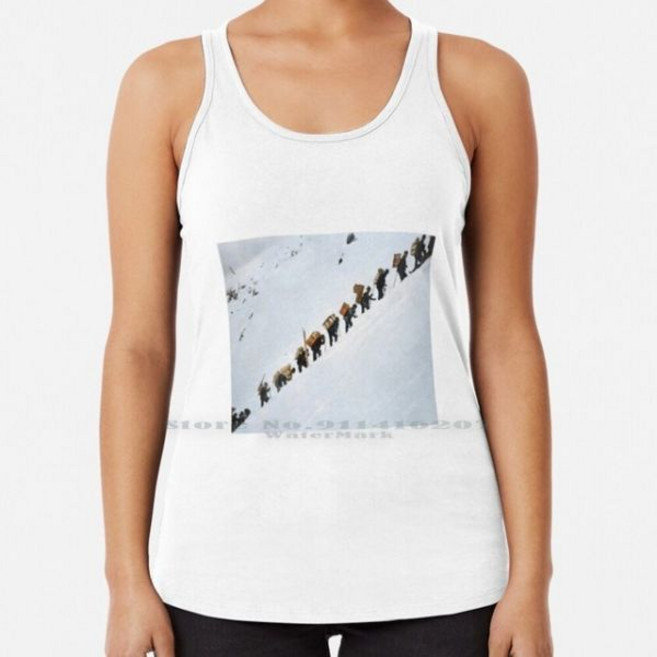 등산티셔츠 등산 "황금 계단" 티셔츠 100% 순수 코튼 클론디크 골드 러시 알래스카 유콘 칠코트 스케이그웨이 Dawson 흰색horse