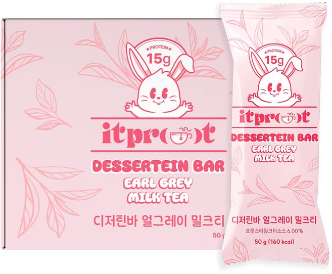 잇프롯 디저틴바 얼그레이 밀크티 맛 프로틴바 단백질바 다이어트간식, 9개, 50g - 쿠팡