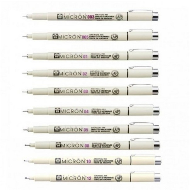 사쿠라/ 피그마 마이크론 0.05~0.8 브러쉬 시리즈 블랙 (49) 옵션 선택시, 0.03, 6개