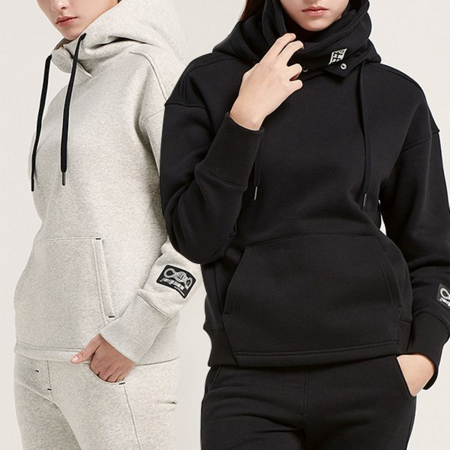 쉴드 여성 헤어리 플리스 후디 & 넥워머