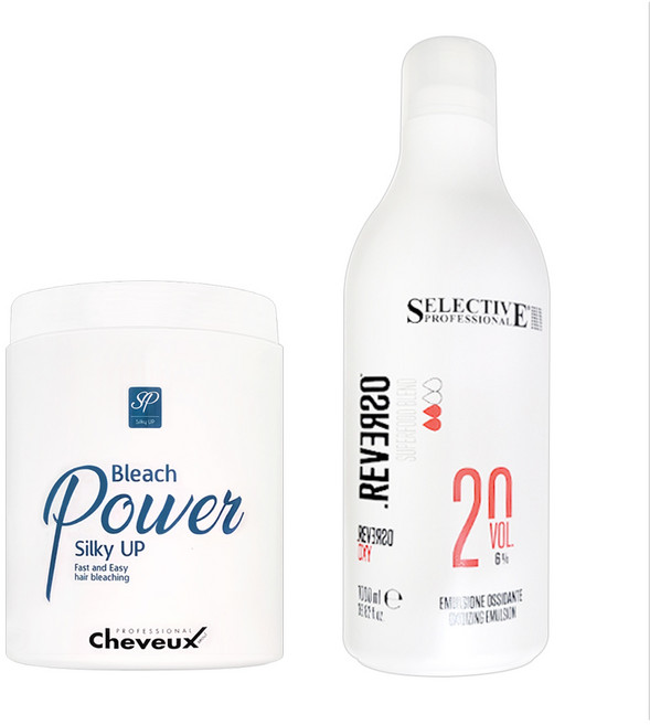 디어스 슈보 실키업 탈색약 500g+셀렉티브 6% 산화제 1000ml, 1개