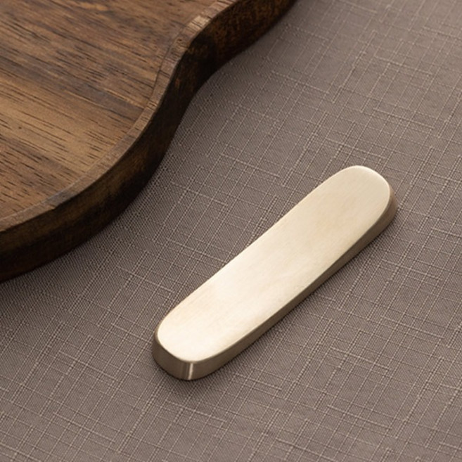 놋결 방짜유기 놋그릇 둥근 사각 놋수저받침, 유기, 1개