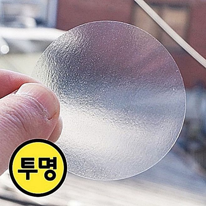 스티커 투명무지 6cm B-154 투명지 108개