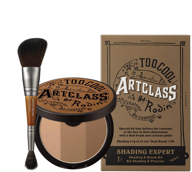 투쿨포스쿨 아트클래스 바이로댕 쉐딩 9.5g + 듀얼 컨투어 브러쉬, 클래식, 1개 - 쿠팡