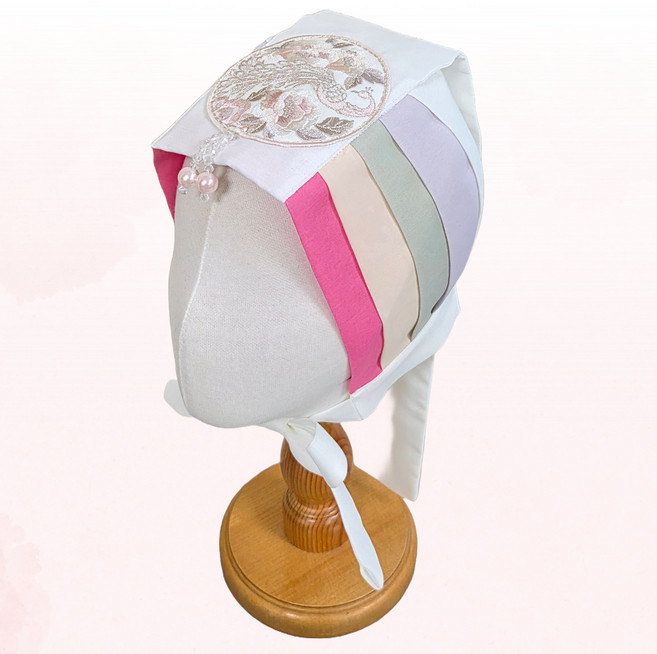 봉황굴레 여아한복굴레 유아한복보넷 여아한복두건 한복모자 여아한복장신구 돌상 돌잔치 여아 조바위