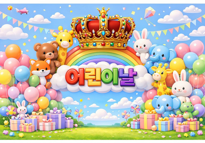 어린이날현수막 3D어린이날현수막 어린이날파티 어린이날풍선현수막, 1개, A004 160+240