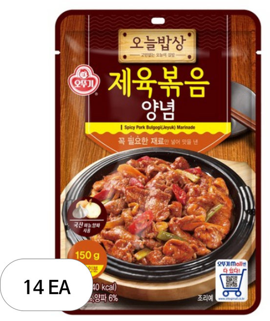 오뚜기 오늘밥상 제육볶음양념, 150g, 14개
