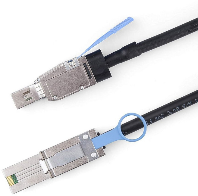 10GTEK SFF-8644에서 미니 SAS SFF-8088 HD 케이블 6GBPS 외장 26핀 SAS2.0 하이브리드 케이블 연결 SCSI RAID 시스템 데이터센터 서버 워크스, SFF-8644 to SFF-8088, 0.5m, 1PC, 1개