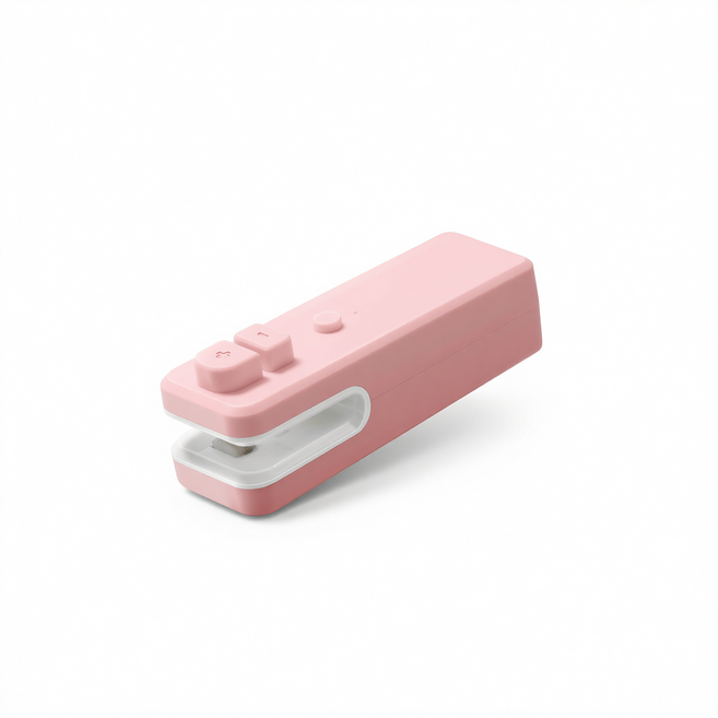 USB迷你封口機 行動食品袋密封器 充電款, 5代粉色充電款400mAh, 1個
