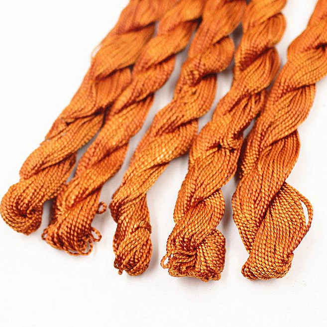 자수도구 나일론 실 뜨개질 수리 직조 재봉용 장식 손 가죽, 작은 브라운 실 5개 약 16m, 기본 모델명/품번