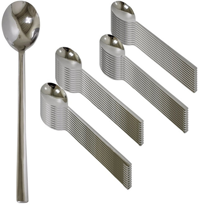 업소용 스텐 민무늬 숟가락 50p