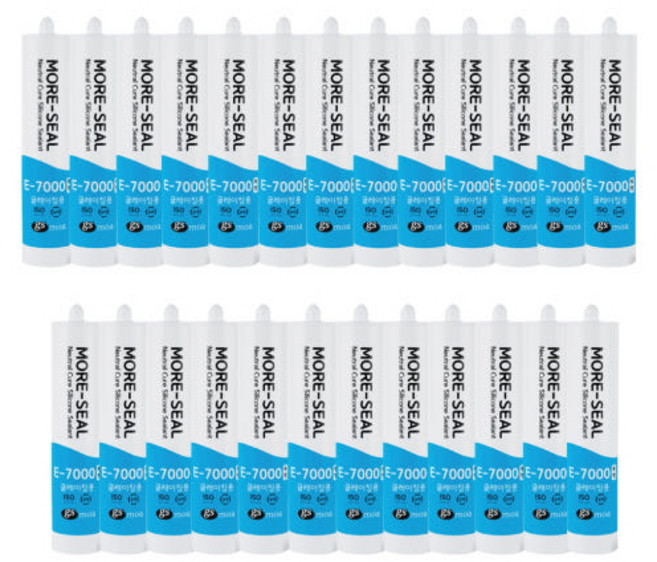 GS모아실리콘 무초산실리콘 창틀 E-7000 글레이징 창호 25P 투명, 25개