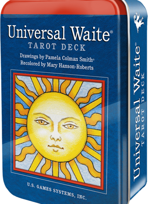 US GAMES 작은 사이즈 유니버셜 웨이트 포켓 틴케이스 초보 입문자 타로카드 타롯 게임덱 파우치 포함 세트 UNIVERSAL TAROT TEEN CARD, 1개