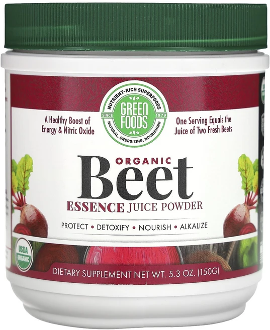 건강챙기세요 Green Foods 유기농 비트 에센스 주스 분말 150 g(5.3oz) 백살까지오래오래, GreenFoods유기농비트에센스주스분말150g53oz, 150g, 1개 - 쿠팡